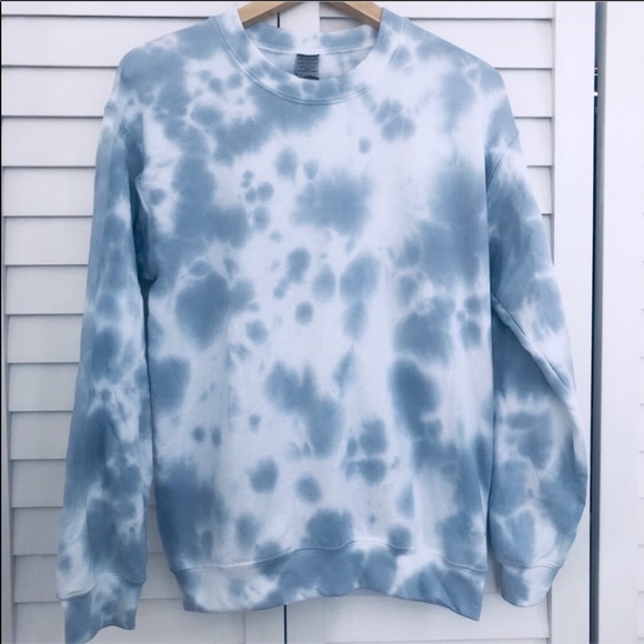 dyedandgonetocali Tops - Tie Dye Marble Grey NEW Crewneck Size S